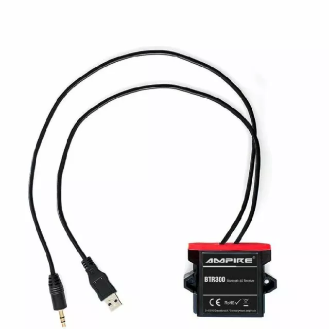 Ampire A2DP Bluetooth Rénovation Récepteur Aux 3,5 Poignee USB Adapter Radio Btr