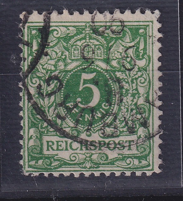 Dt. Reich 5 Pf Krone/Adler Mi.-Nr. 45 a CE, gestempelt, geprüft BPP