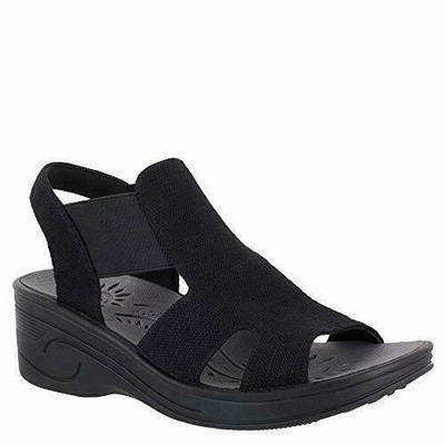 SoLite by Easy Street Women Slingback Comfort Sandals Bouncy Size US 5.5M Black