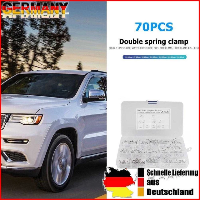 70 pz/scatola tubo a doppio filo tubo linea carburante tubo clip molla assortimento