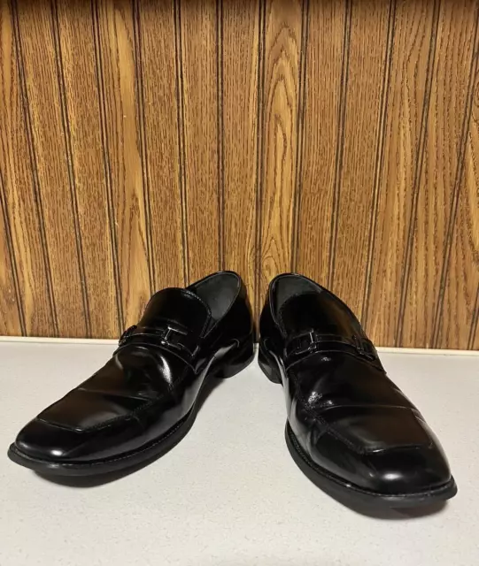 STACY ADAMS MEN'S Calhoun Black Leather Oxford Dress Shoes Size 9.5 ...