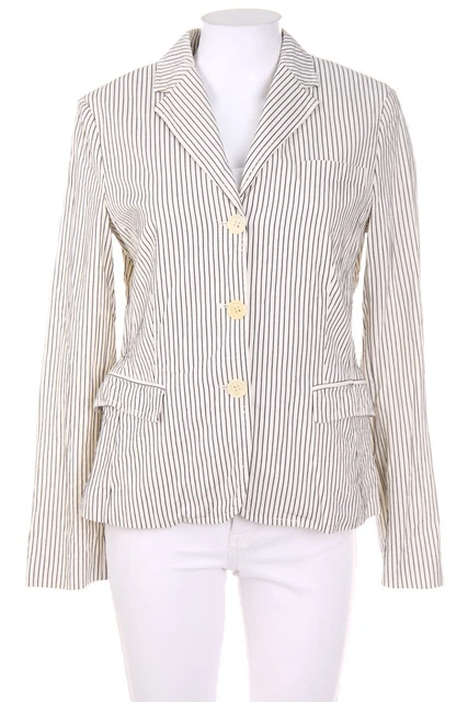 Blazer Marc O'Polo con Righe Collare Reverse D 38 bianco sporco