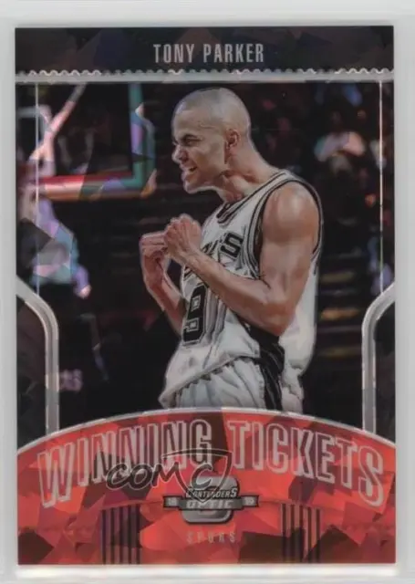2018 Contenders Optic Winning Tickets Prizms Red Cracked Ice Tony Parker #11 HOF