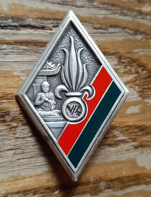 Insigne Émaillé 5° REI - Carte Indochine - Légion Étrangère - Retirage AB - Badge FFL