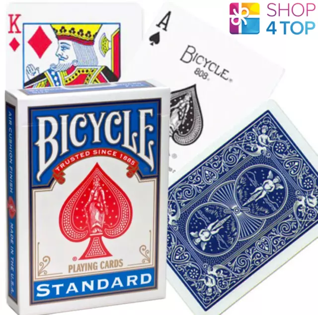 Bicycle Rider Back Standard Index Poker Playing Cards Magic Tricks Blue Usa New