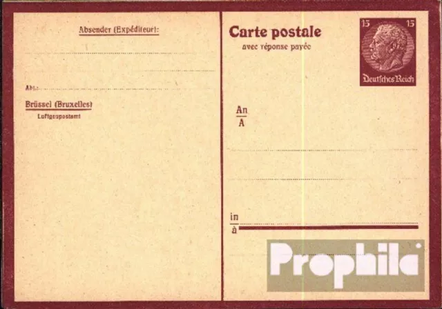 Frankreich (Dt.Bes.2.WK.) P1 Amtliche Postkarte ungebraucht 1941 Hindenburg