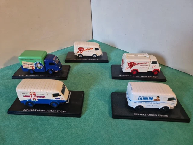 Collection De 5 Voitures Renault Argentines Années 80-90 – Échelle 1/43 – Modèles Miniatures Sur Socle