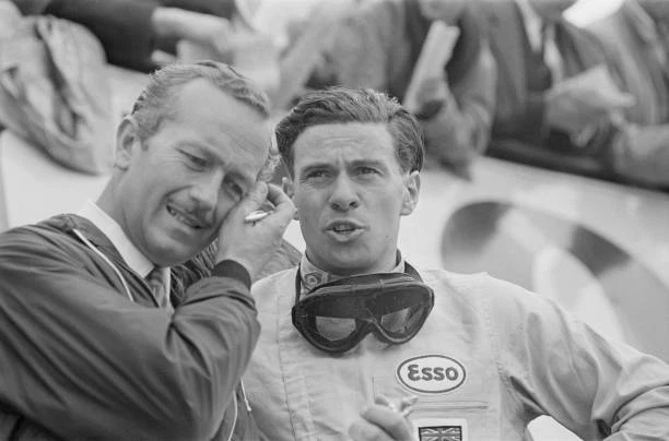SCOTTISH FORMULA ONE racing driver Jim Clark pictured on right with ...