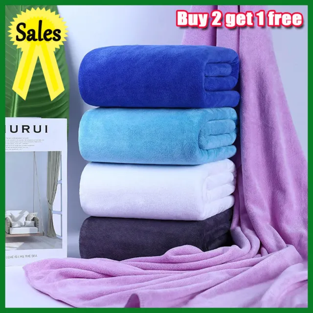 Large Microfibre Soft Beach Towel Sports  Travel Gym Camping Lightweight Towel