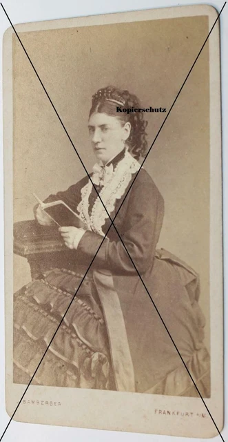 B0172 🅿 CDV Foto - Atelier Joseph Bamberger - Frankfurt / Main - Damenporträt