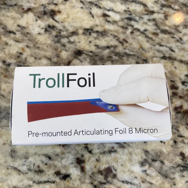 TrollDental TrollFoil Articuating Foil - Premounted - Red 8 microns - 100 pcs