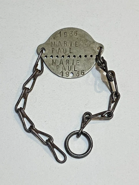 Ancienne Plaque Militaire Matricule Nivart Savinien, Datée 1927, N°7, Collection