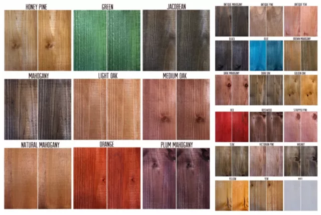 Water Based Wood Stain Dye / Wood Dye - Traditional Range Easy use & Fast drying