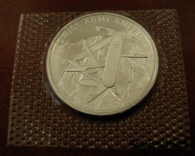 Switzerland 2018 Silver 20 Francs Swiss Army KnifeOriginal Mint Sealed BU