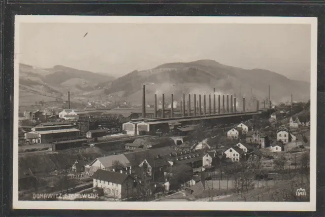 Steiermark Original   Ansichtskarte Donawitz  Stahlwerk      um 1932