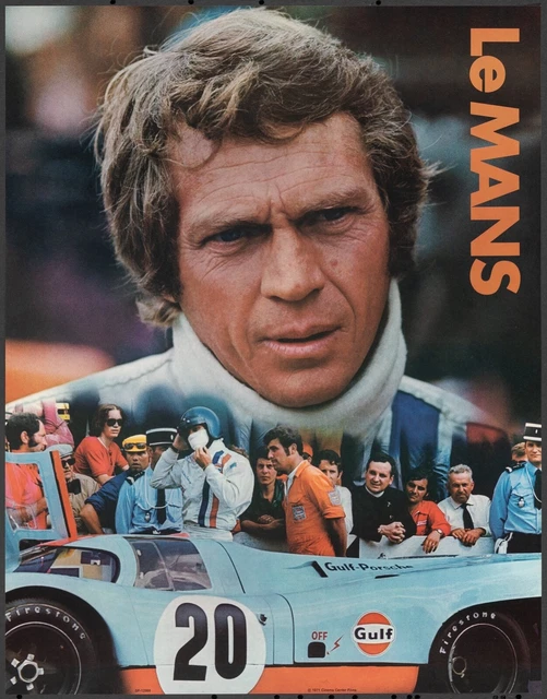 Le Mans, STEVE MC QUEEN , REPRO AFFICHE DE CINEMA 60X80