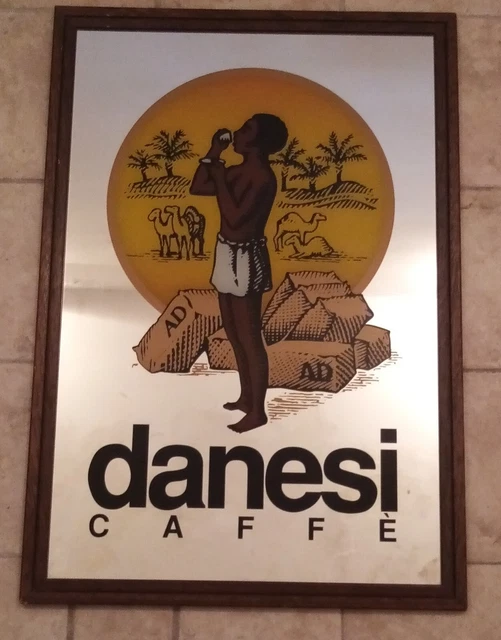 Danesi Caffé quadro specchio collezione anni '60 con cornice - misure  64 x 44