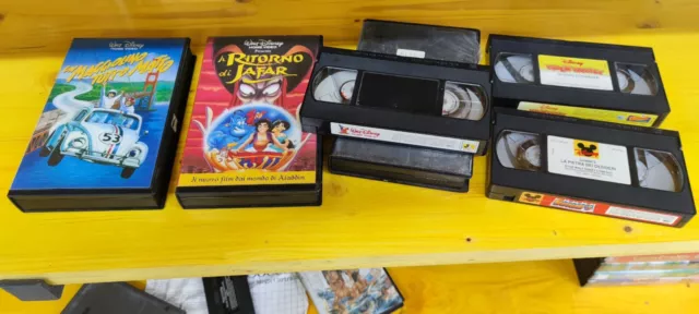 LOTTO Videocassette VHS WALT DISNEY ORIGINALI, non complete leggi descrizione