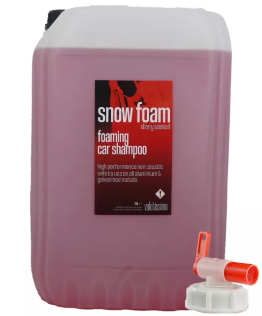 Snow Foam Wash Cherry 25L Litre Car Shampoo with Drum Tap Valetissimo