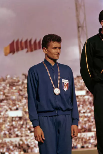 Rome Olympic Games 1960 Michel Jazy 1500M Gold Medal Olympics 1960 Old Photo