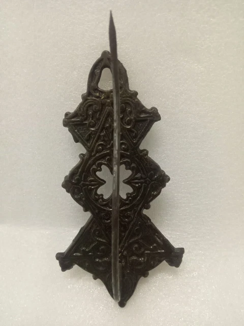 Vintage Cast Iron Metal Wallmount Receipt Holder Spike Hook steampunk wall art