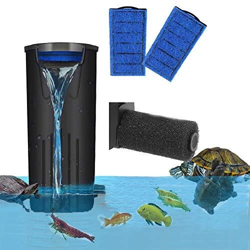 Aquarium Turtle Filter Waterfall Flow Submersible Filter Low Water Level