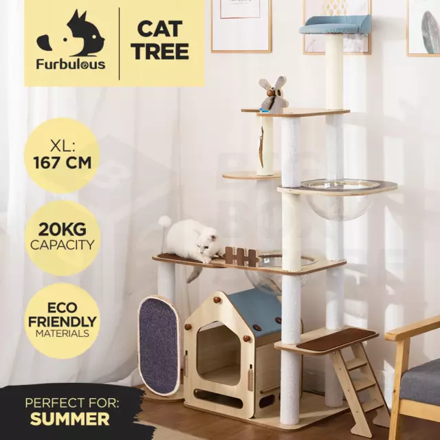 Furbulous 1.67m Windmill style Cat Tree Condo Tower Scratcher Scratching Post