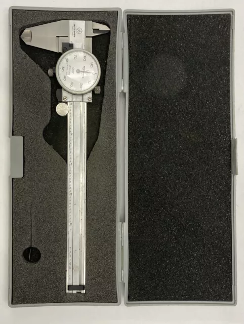 Mitutoyo 505-637-50 6” Dial Caliper With Case