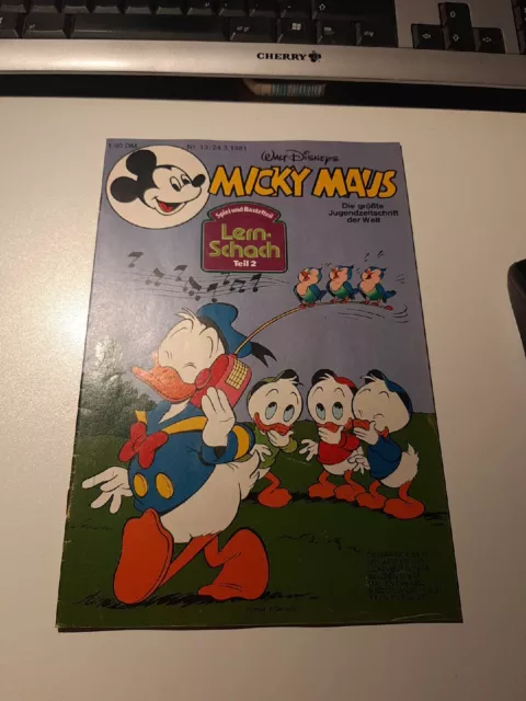 Micky Maus Nr.13  Jahrgang 1981 Mit Bastelbeilage & Schnipp
