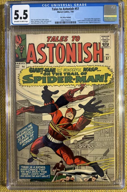 Tales to Astonish 57 1964 Early Spider-man Crossover  App Giant-Man Wasp CGC 5.5