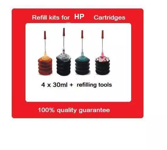 Refill kits for HP 62XL black & HP62XL colour Ink Cartridges HP officejet 5740