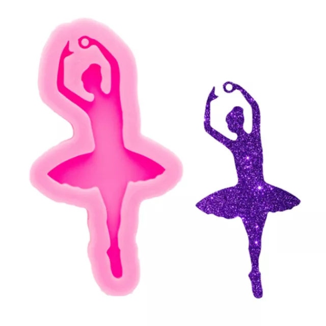 Moldes de silicona para bailarinas para hacer joyas llavero colgantes molde de arcilla y