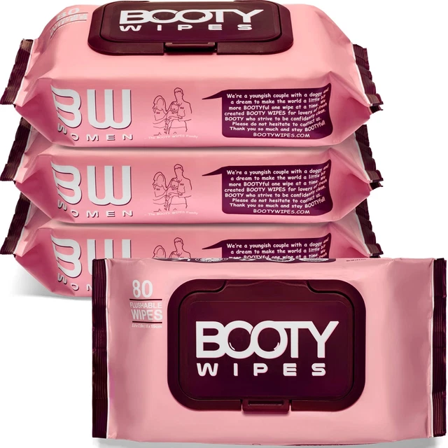 Toallitas booty para mujer - 320 toallitas lavables para adultos | Premium femenino húmedo...