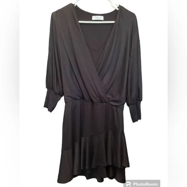 Bailey 44 Long Sleeve Black Jersey Knit Dress Size S NWT