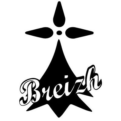 j Breton Autocollant Breton Breizh sticker rond logo 1-1 bretagne Taille:8 cm couleur 