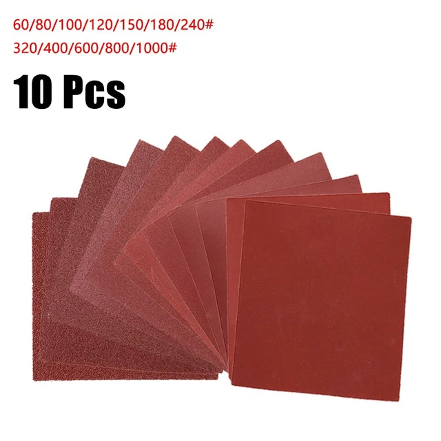 10X (110x100mm) papel de lija papel de lija satisfacer papel de lija 60-1000-