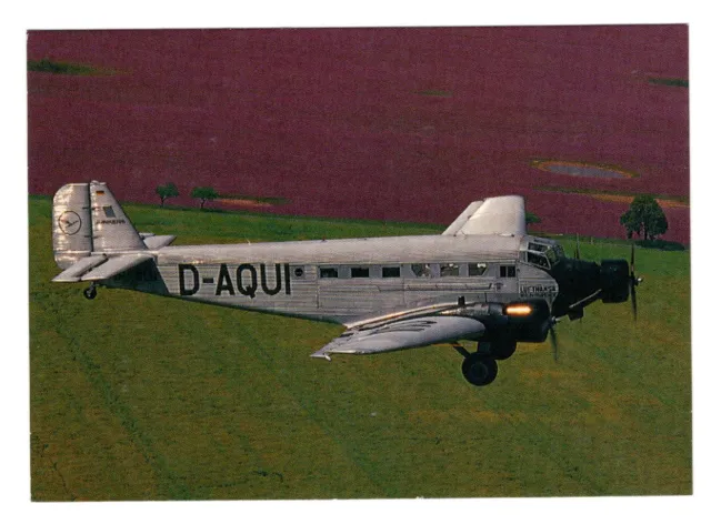 GERMANY Lufthansa Airways unused postcard of a Junkers JU 52/3 m airplane