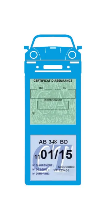 Porte vignette assurance 911 méga double étui voiture Stickers auto rétro 2