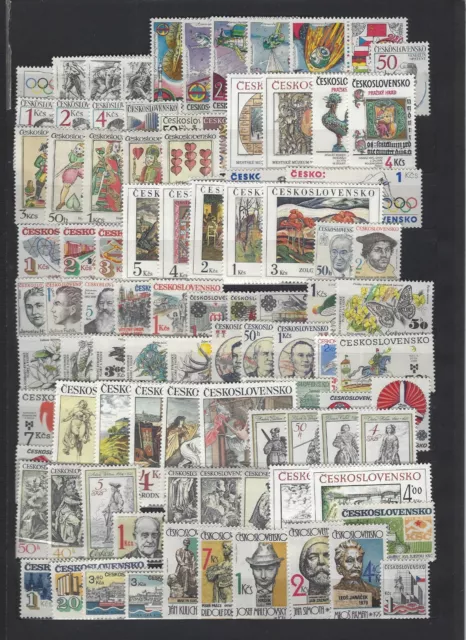 Tschechoslowakei  verschiedene postfrische Marken und Blöcke aus  1982-1984