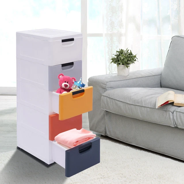 PP 5TIER ORGANIZER 5 Drawers Space-saving Morandi Stackable Storage ...