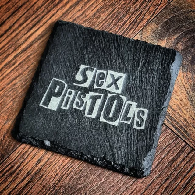 The Sex Pistols Real Slate Laser Engraved Coaster Coffee Tea Gift