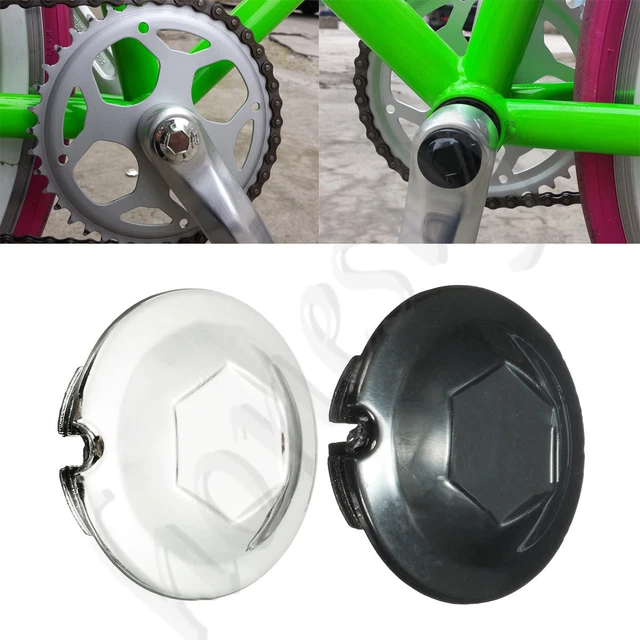Bicycle crank arm dust caps clearance