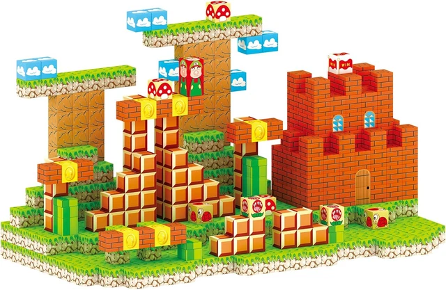 Set di 4/12 blocchi da costruzione natalizi, set di blocchi da costruzione a tema natalizio, set di blocchi da costruzione con design di Babbo Natale, mini statuette ornamentali, fai da te, calza