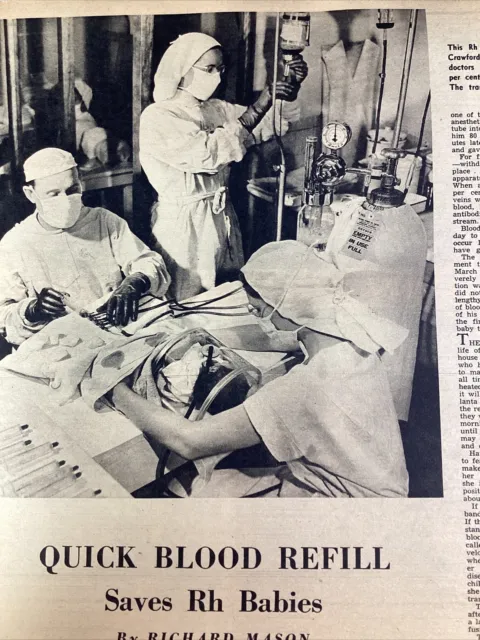 Atlanta GA Print Article 1949 AJC Crawford Long Hospital Baby Nursery Bettina