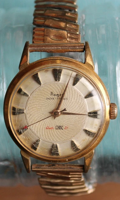Montre à Gousset Mécanique FLAMOR En Plaqué Or - Occasion Fonctionnelle - Pour Homme