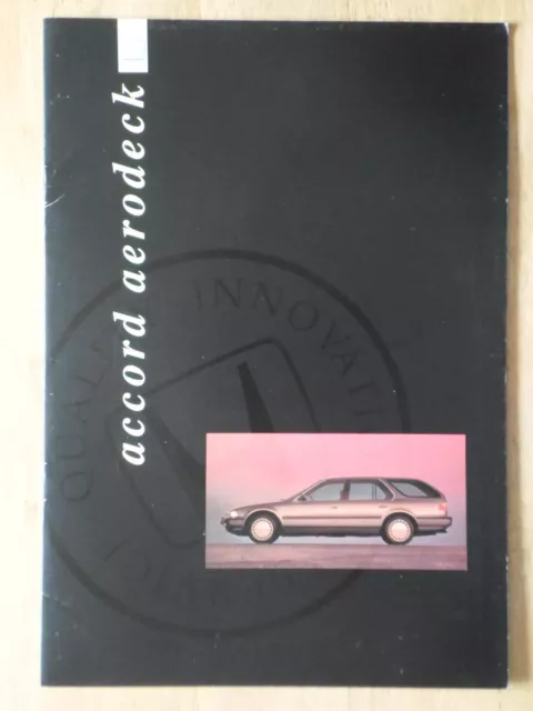 HONDA ACCORD AERODECK orig 1991 UK Mkt Sales Brochure