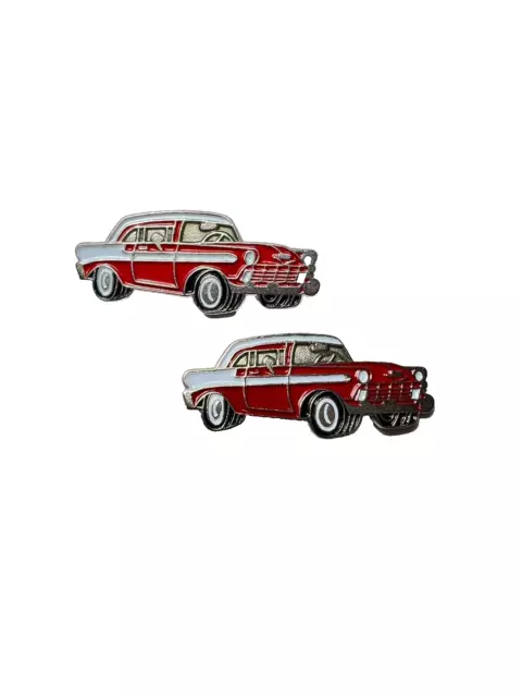 Custom Made Cufflinks Vintage Class Cars 1956 Chevrolet Chevelle Chevy Coupe DIY