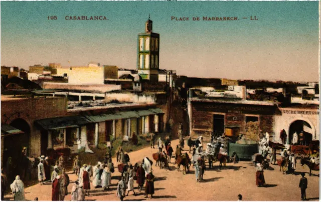 CPA AK CASABLANCA Place de Marrakech MOROCCO (1358998)