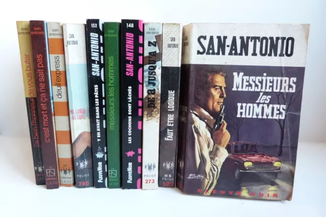 SAN ANTONIO - Lot de 9 livres: San Antonio - 1970-1980