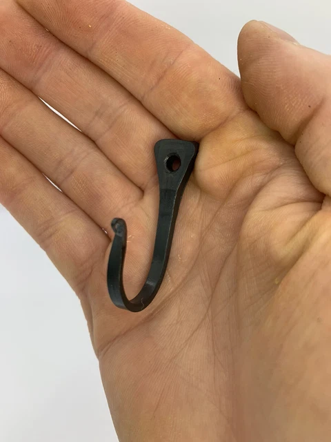 Large Black Hand Forged Blacksmith Horseshoe Nail Hook